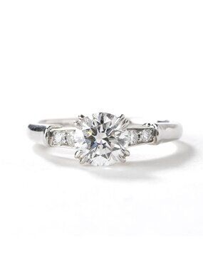 Harry Winston Round Cut Tryst Ring Tri String Engagement by Silver